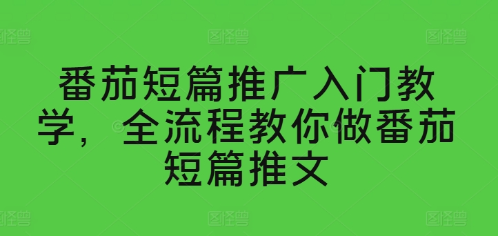番茄短篇推广入门教学,全流程教你做番茄短篇推文插图 番茄短篇推广入门教学,全流程教你做番茄短篇推文