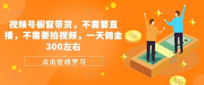 视频号橱窗带货,不需要直播,不需要拍视频,一天佣金300左右插图 视频号橱窗带货,不需要直播,不需要拍视频,一天佣金300左右