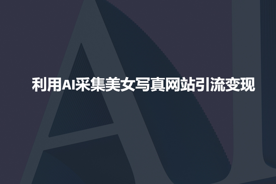 利用AI采集美女写真网站引流变现,引流嘎嘎的插图 利用AI采集美女写真网站引流变现,引流嘎嘎的