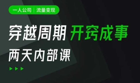 一人公司:流量变现课,一人公司的方法模型拆解, 拆解富人思维,流量思维,小老板思维等插图 一人公司:流量变现课,一人公司的方法模型拆解, 拆解富人思维,流量思维,小老板思维等