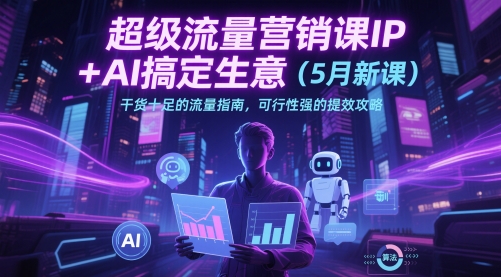 超级流量营销课IP+AI搞定生意(5月新课)干货十足的流量指南,可行性强的提效攻略插图 超级流量营销课IP+AI搞定生意(5月新课)干货十足的流量指南,可行性强的提效攻略