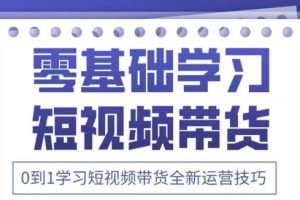 抖音全新短视频带货运营技巧，2025年新课，0到1学习短视频带货全新运营技巧