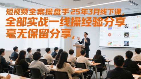 短视频全案操盘手25年3月线下课,全部实战一线操盘手经验分享,毫无保留分享,全是干货插图 短视频全案操盘手25年3月线下课,全部实战一线操盘手经验分享,毫无保留分享,全是干货
