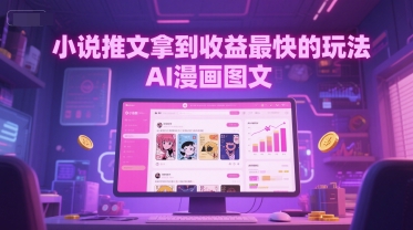 小说推文拿到收益最快的玩法,AI漫画图文插图 小说推文拿到收益最快的玩法,AI漫画图文
