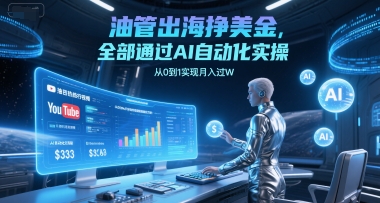 油管出海挣美金,全部通过AI自动化实操,从0到1实现月入过W插图 油管出海挣美金,全部通过AI自动化实操,从0到1实现月入过W