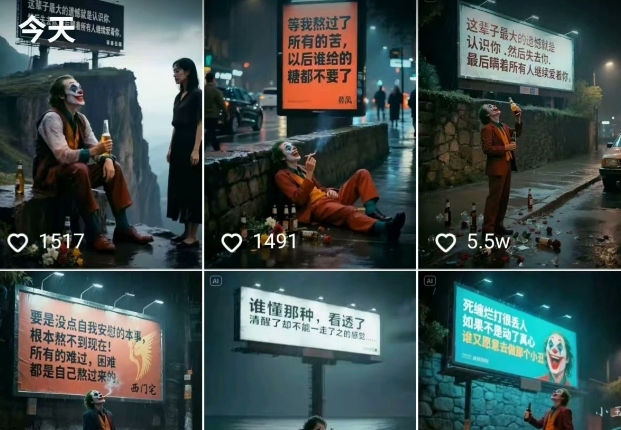 一条视频竟然15W赞!用AI制作小丑自嘲扎心文案视频,当下非常火爆的短视频流量神器插图1 一条视频竟然15W赞!用AI制作小丑自嘲扎心文案视频,当下非常火爆的短视频流量神器